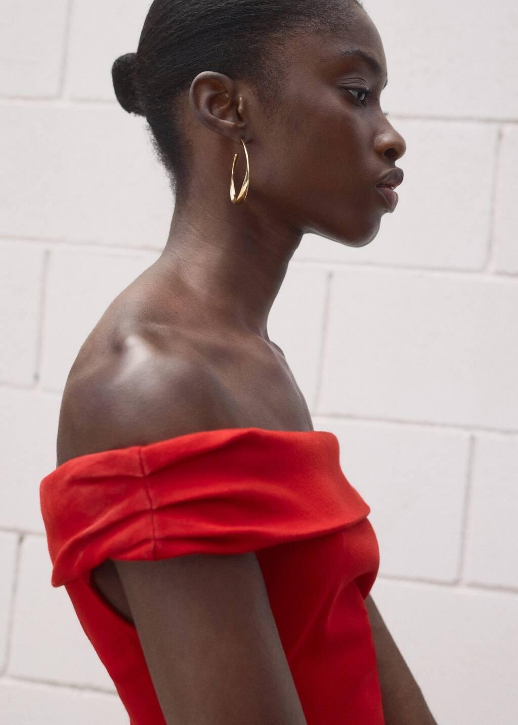 Red Short Strapless Dress, 0201_70, large image number 2