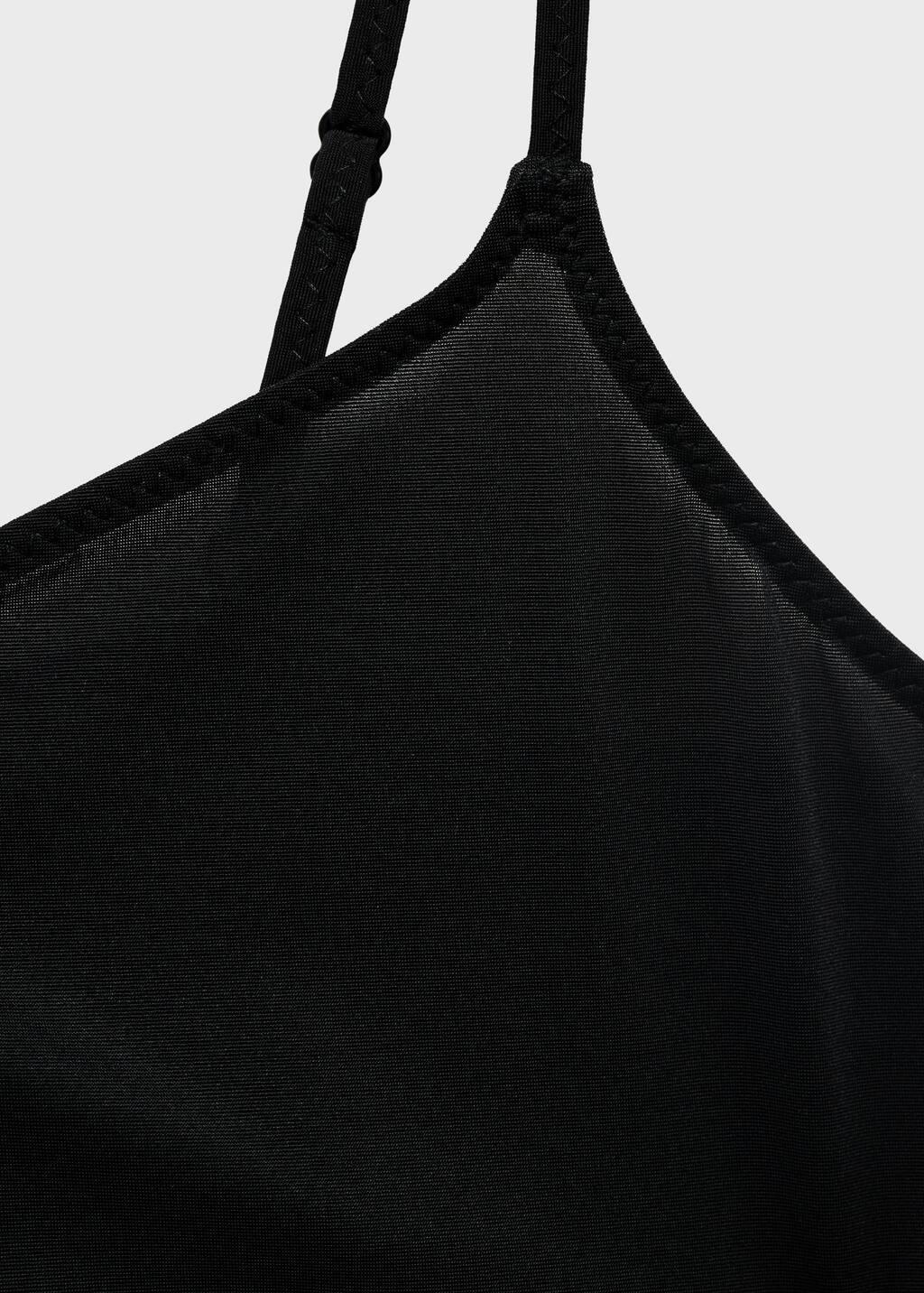 Black Thin-Strap Bra, , large image number 1