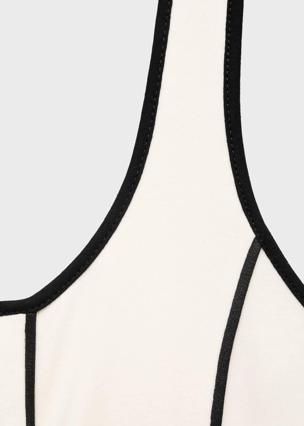 Cream Striped Cotton Dress, , large image number 4