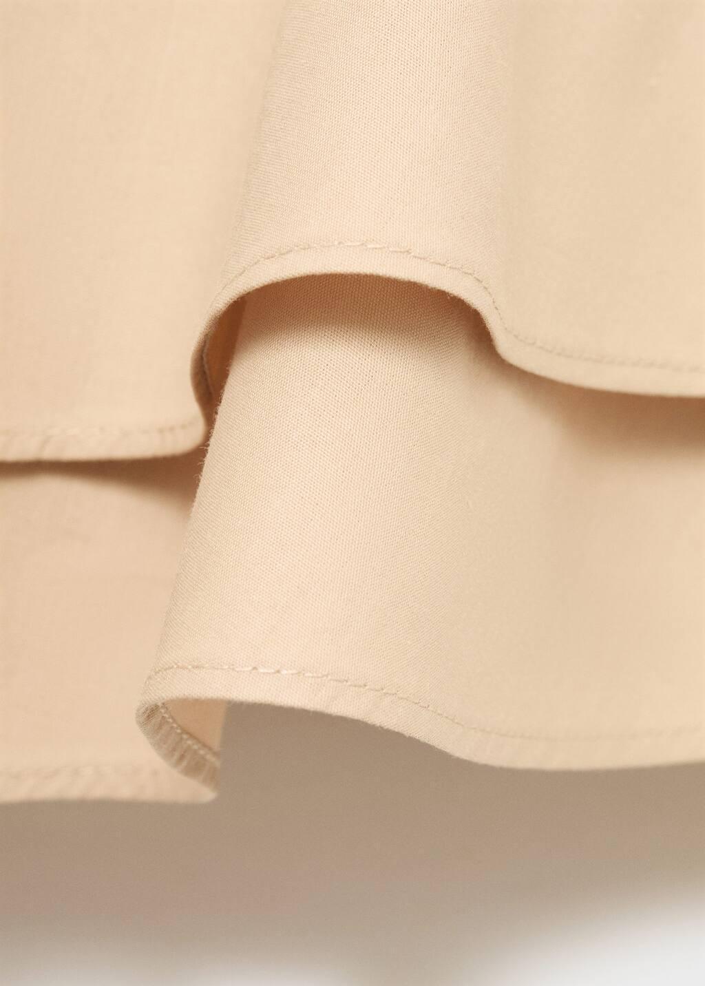 Beige Strapless Top With Ruffles, , large image number 4