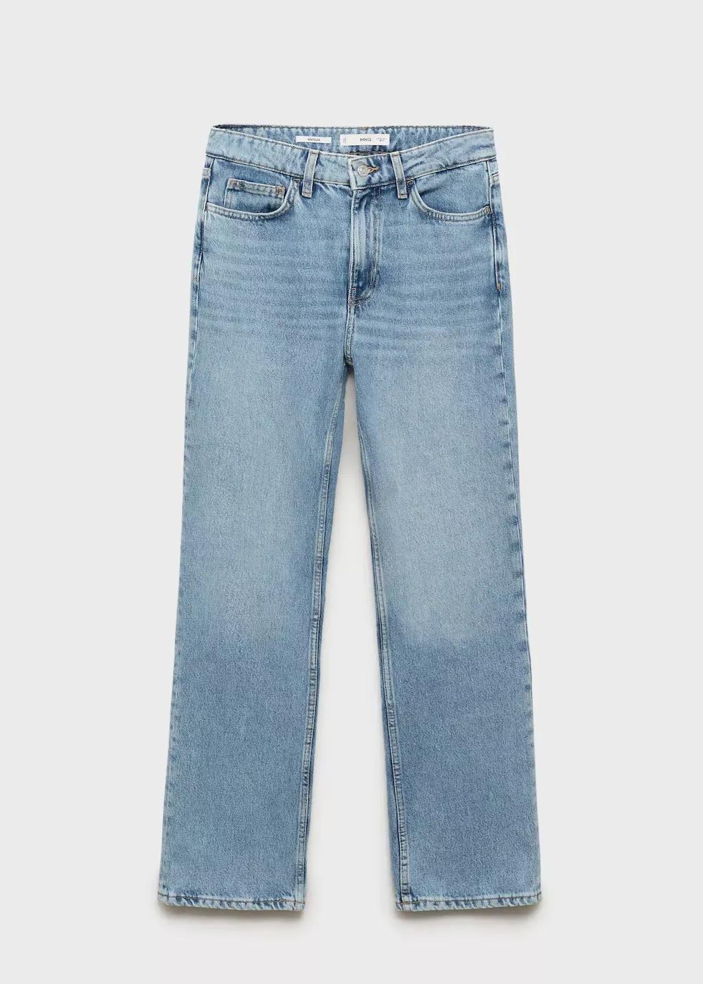 Blue Matilda Medium-Rise Straight-Fit Jeans, , large image number 3