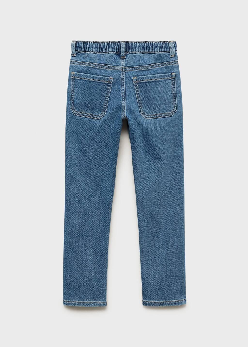 Blue Comfy Jeans With Drawstring, Kids Boys, Open Blue, large image number 1