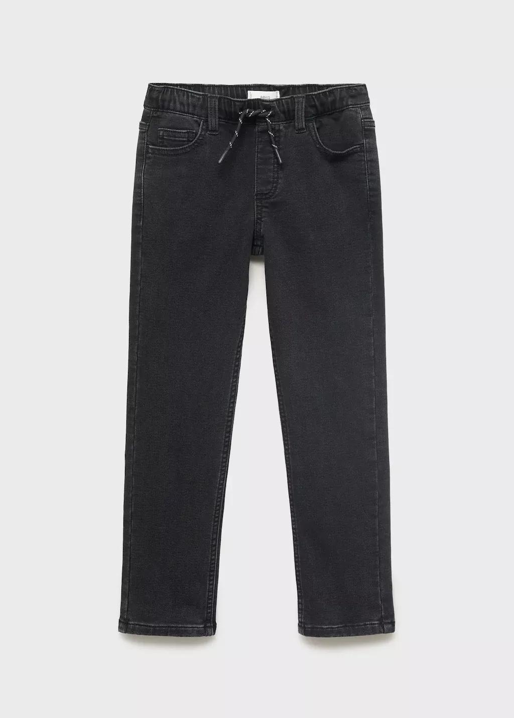 Grey Comfy Jeans With Drawstring, Kids Boys, , large image number 0