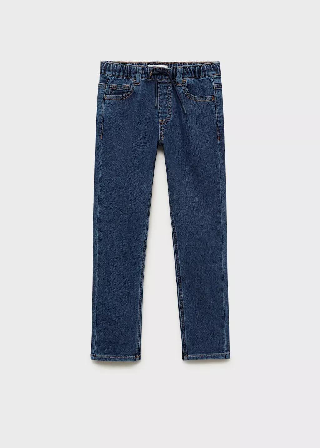 Blue Comfy Jeans With Drawstring, Kids Boys, , large image number 0