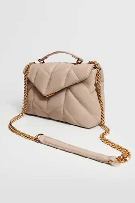 Nude Quilted Chain Bag, Women, , large image number 1