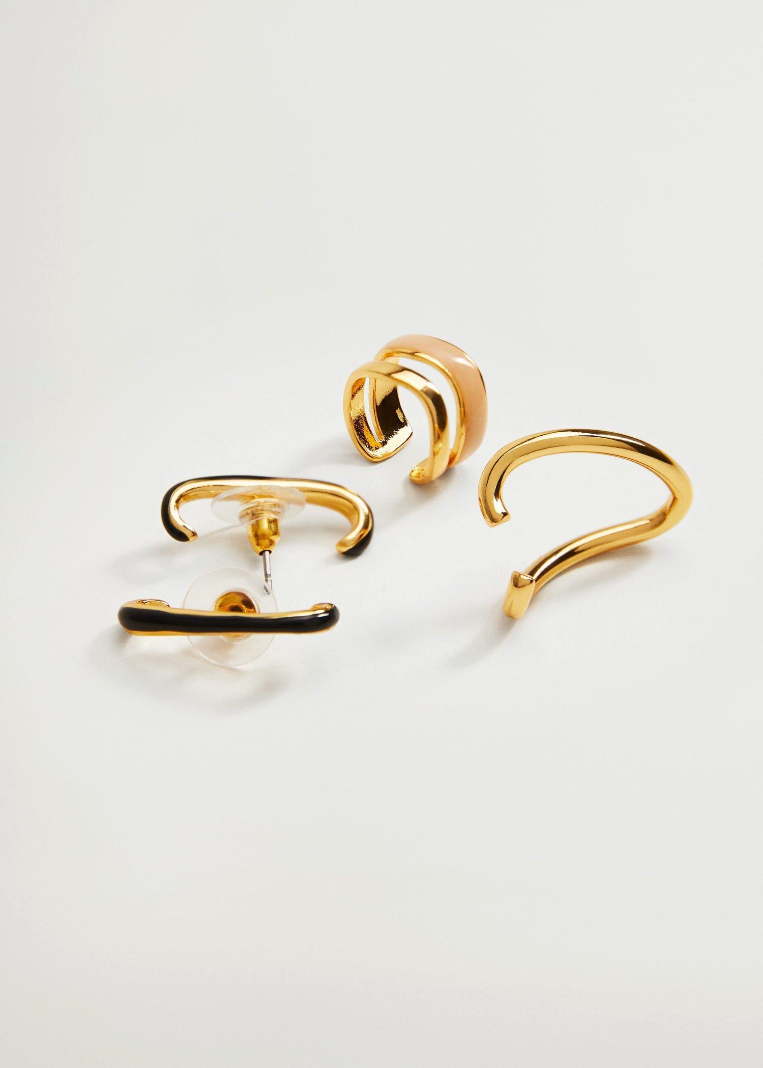 Gold Mixed Earring Set, Women, , large image number 0