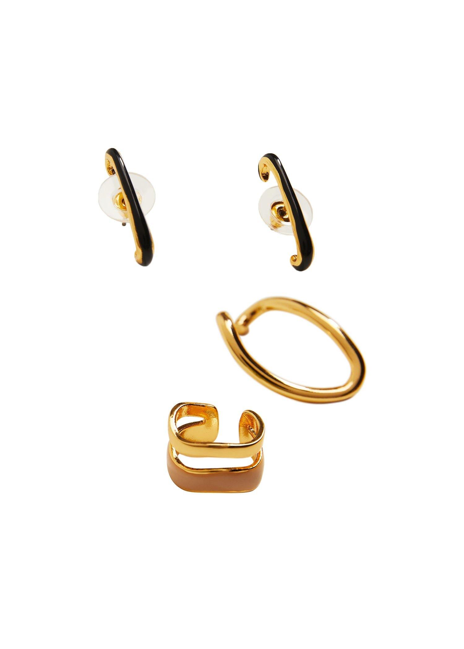 Gold Mixed Earring Set, Women, , large image number 2