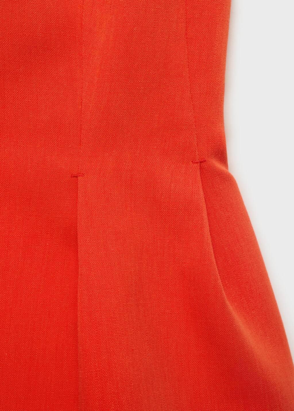 Orange Halter-Neck Peplum Waistcoat, 0201_87, large image number 3