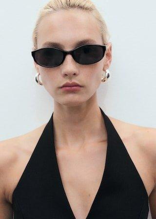 Black Halter-Neck Peplum Waistcoat, , large image number 2