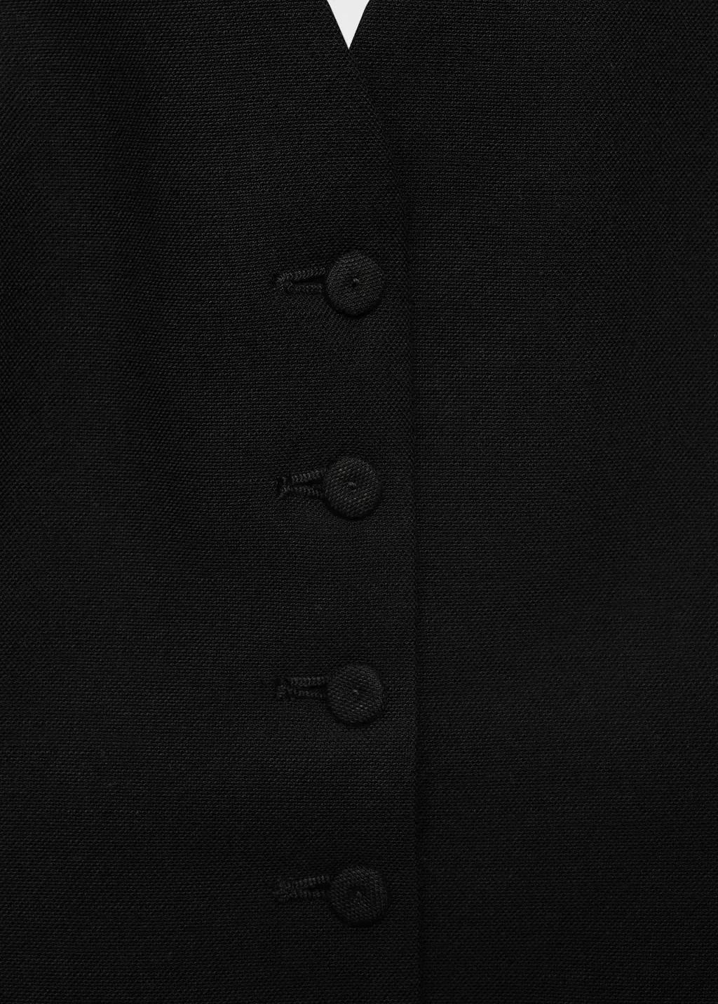Black Halter-Neck Peplum Waistcoat, , large image number 5