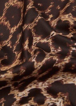 Brown Animal-Print Satin Scarf, 0201_30, large image number 4