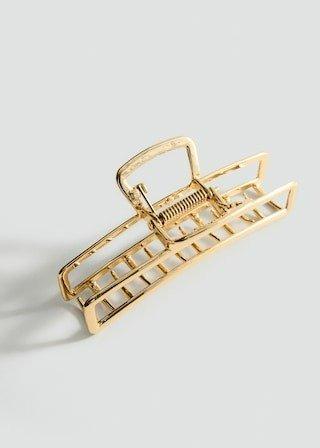 Gold Metal Hair Clip, 0201_OR, large image number 0