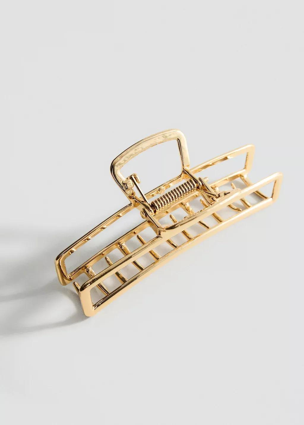 Gold Metal Hair Clip, 0201_OR, large image number 2