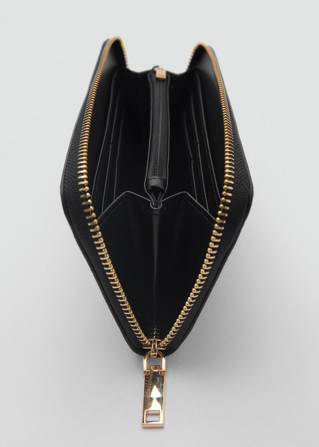 Black Croc-Effect Wallet, 0201_99, large image number 5