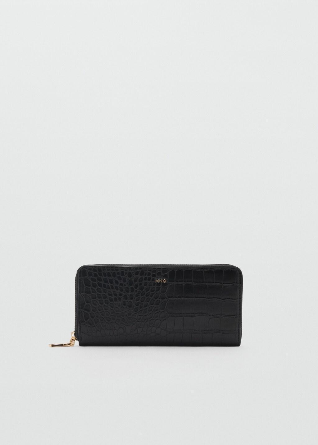 Black Croc-Effect Wallet, 0201_99, large image number 8