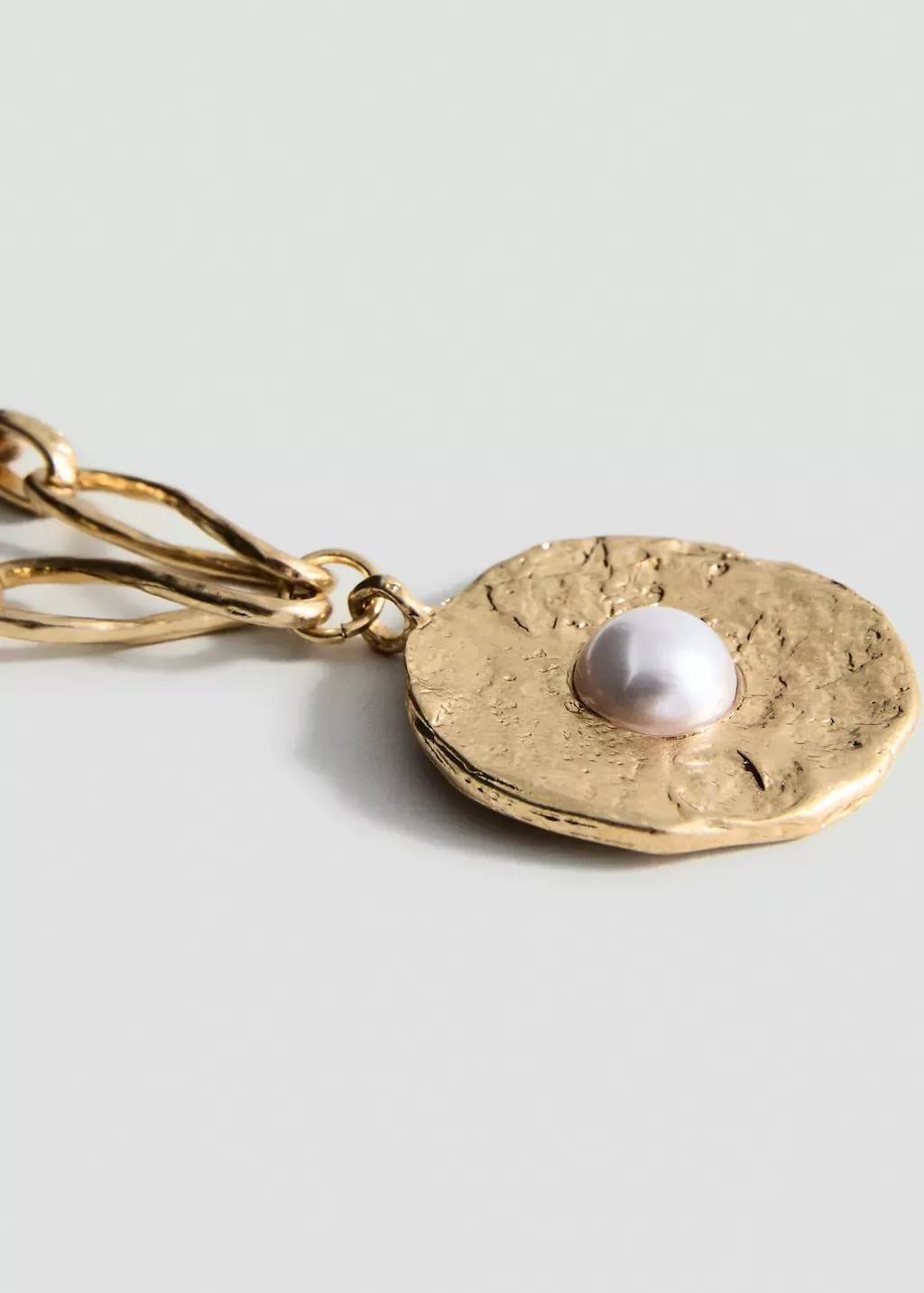 Gold Combined Circle Pendant Necklace, , medium