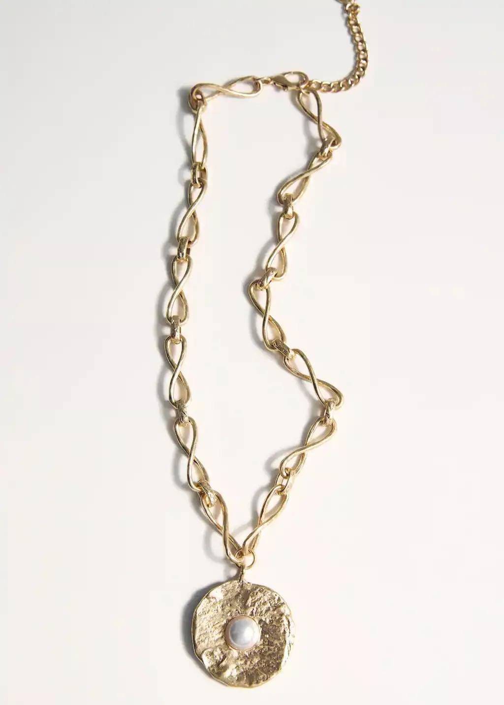 Gold Combined Circle Pendant Necklace, 0201_OR, large image number 1