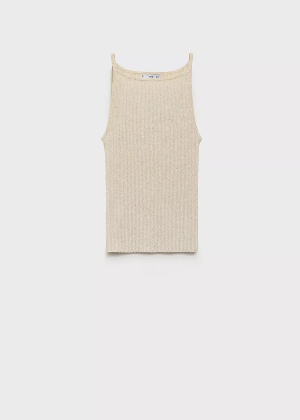 SILVER Fine ribbed knit top, , large image number 0