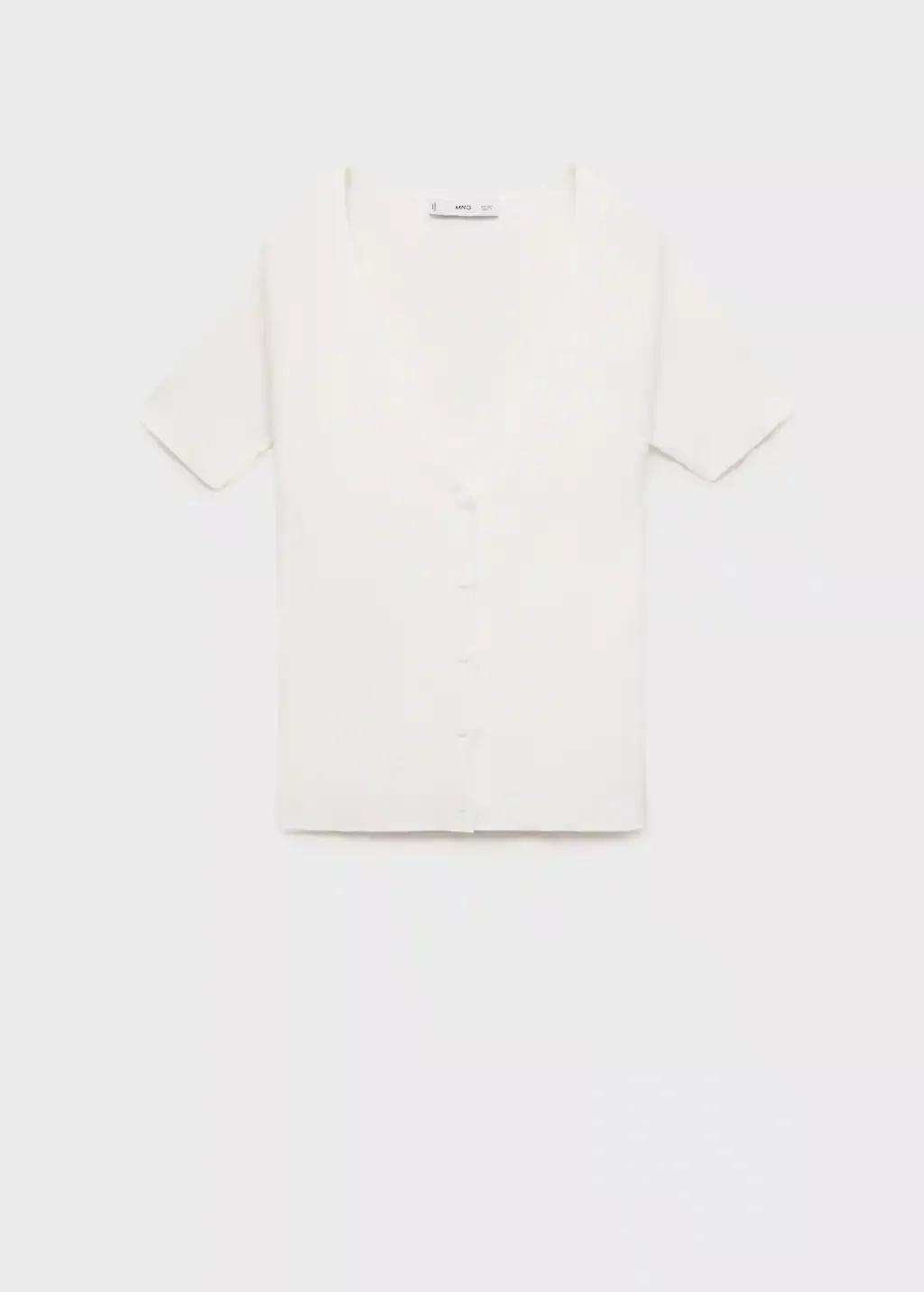White Mixed Ribbed Sweater, , large image number 0