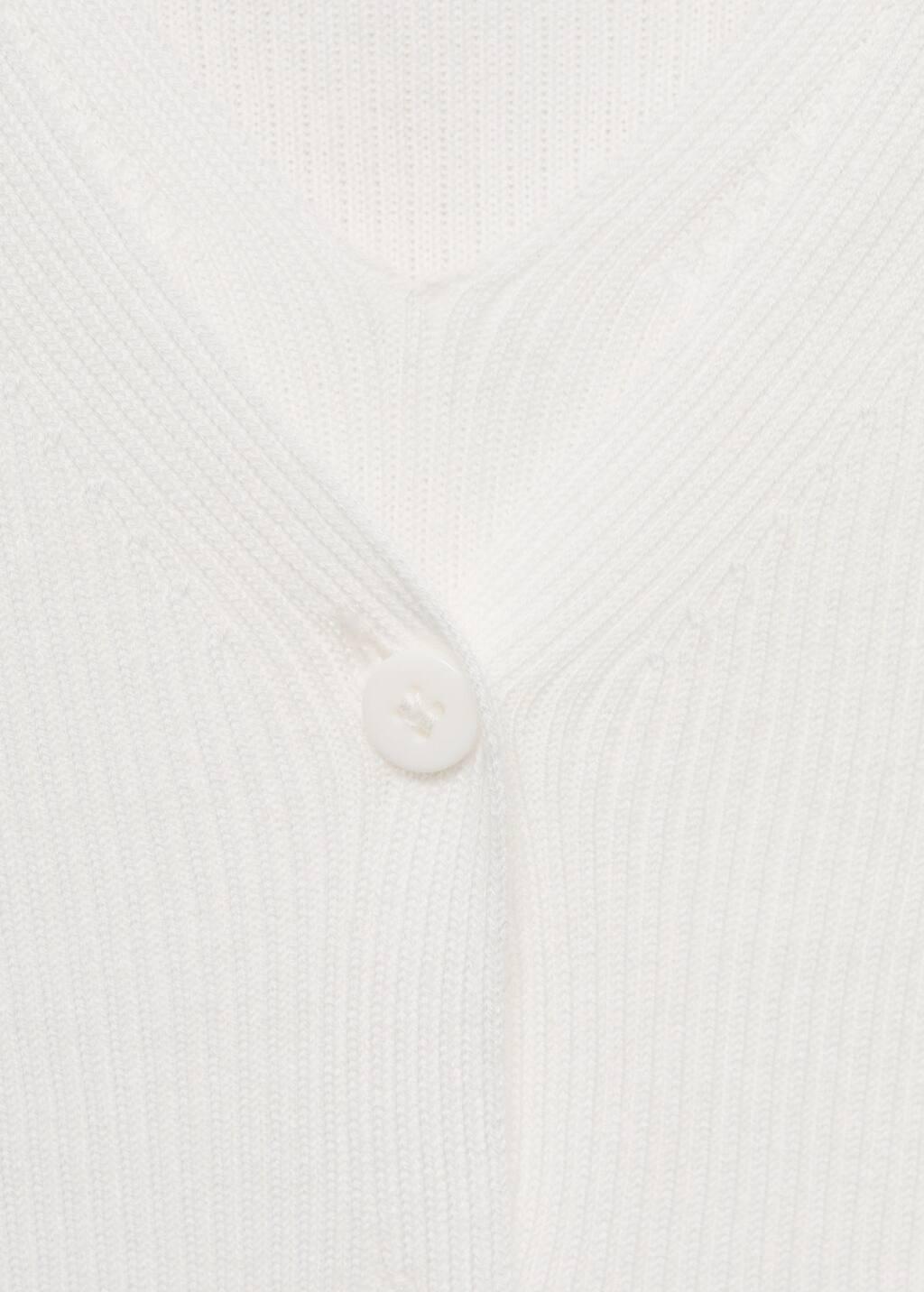 White Mixed Ribbed Sweater, , large image number 1