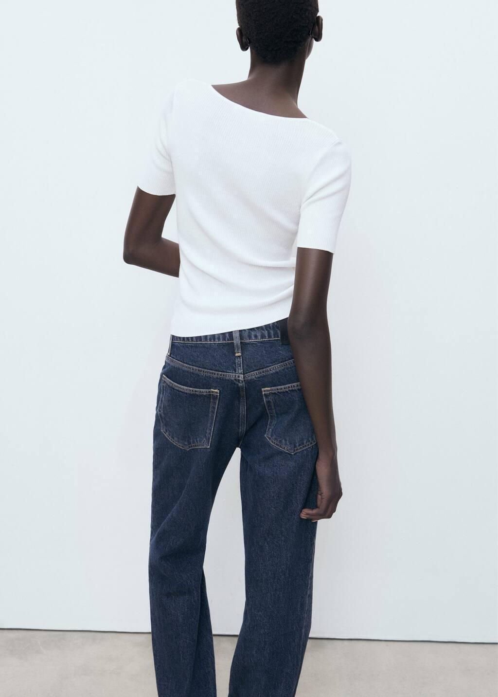 White Mixed Ribbed Sweater, 0201_01, large image number 4