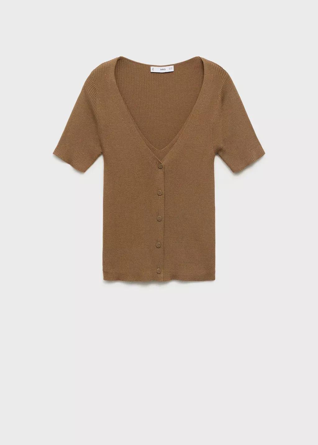 Brown Mixed Ribbed Sweater, Medium Brown, large image number 0