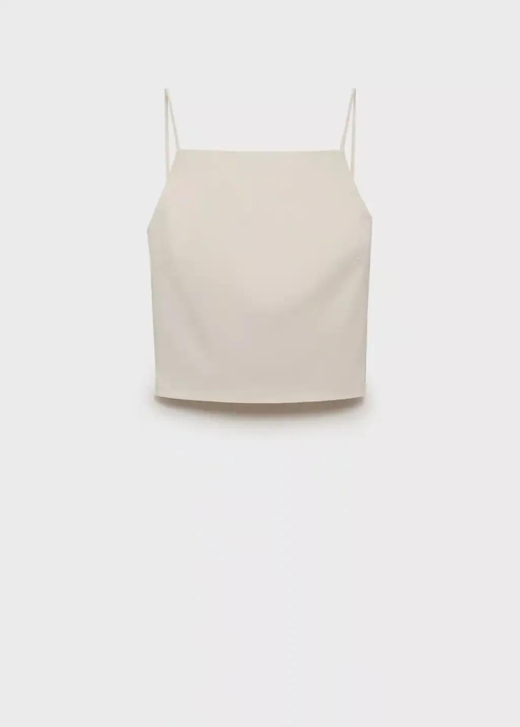 Beige Open-Back Top, Light Beige, medium