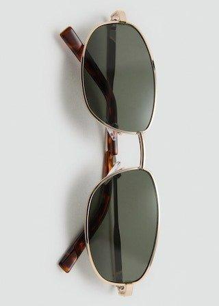 Gold Metallic Frame Sunglasses, 0201_OR, large image number 4