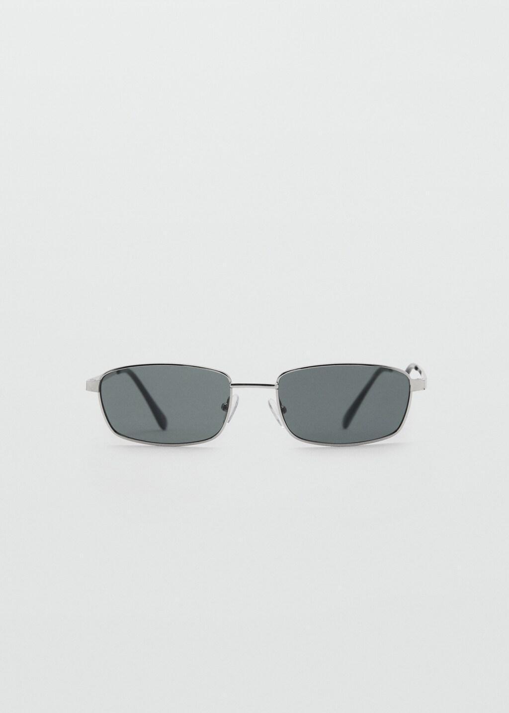 Silver Rectangular Metal Frame Sunglasses, 0201_PL, large image number 7