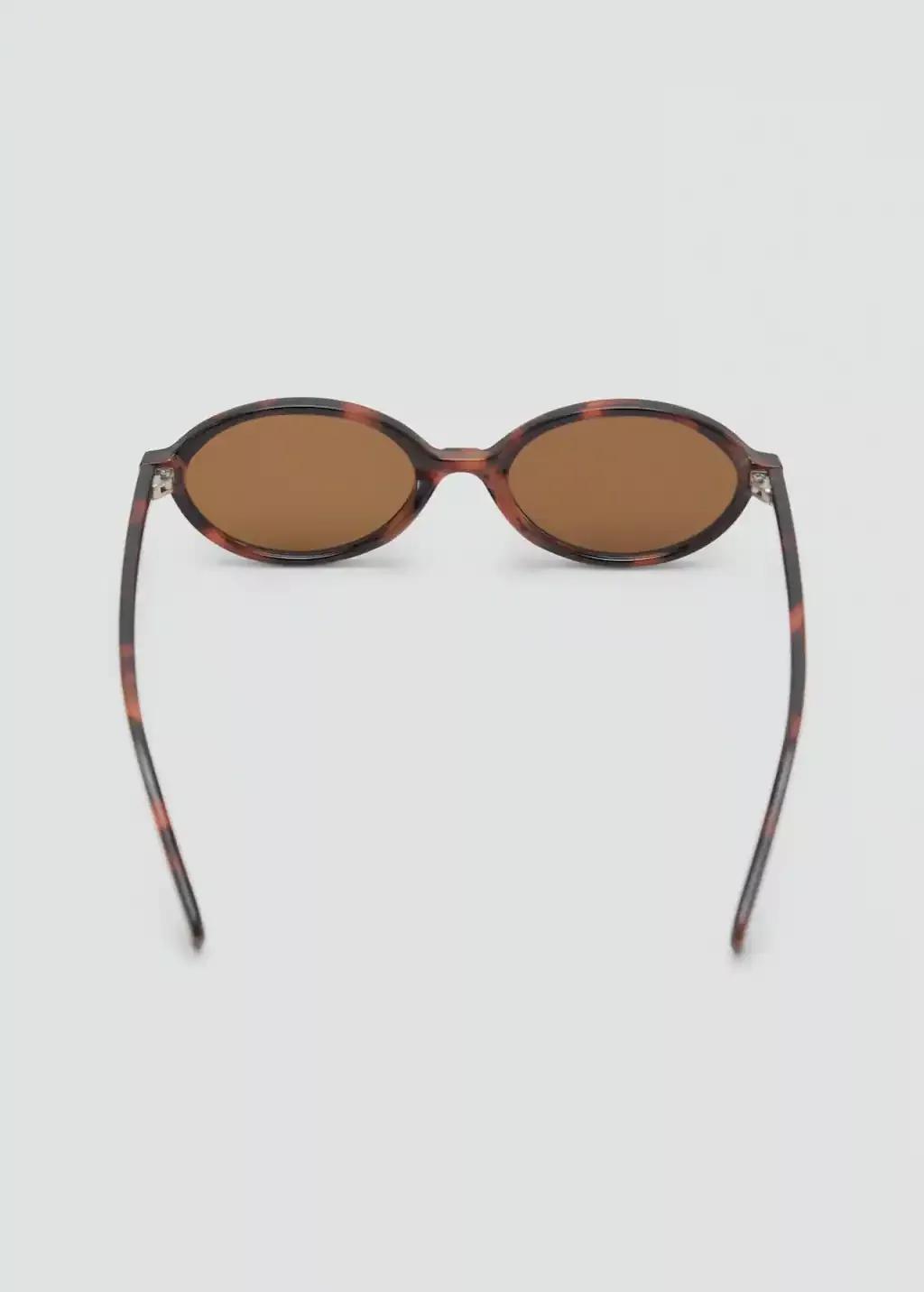 Brown Thin-Frame Sunglasses, Dark Brown, large image number 3