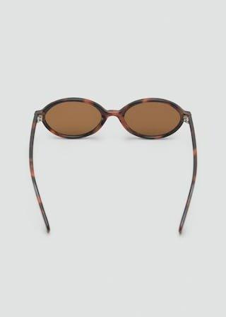 Brown Thin-Frame Sunglasses, Dark Brown, large image number 4