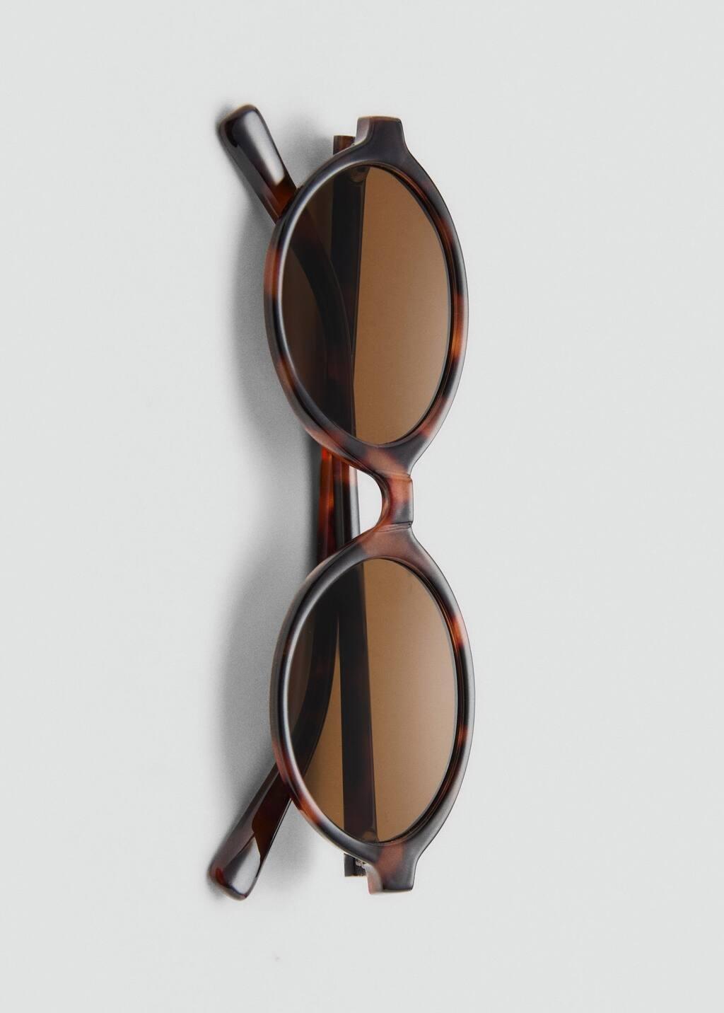 Brown Thin-Frame Sunglasses, Dark Brown, large image number 5