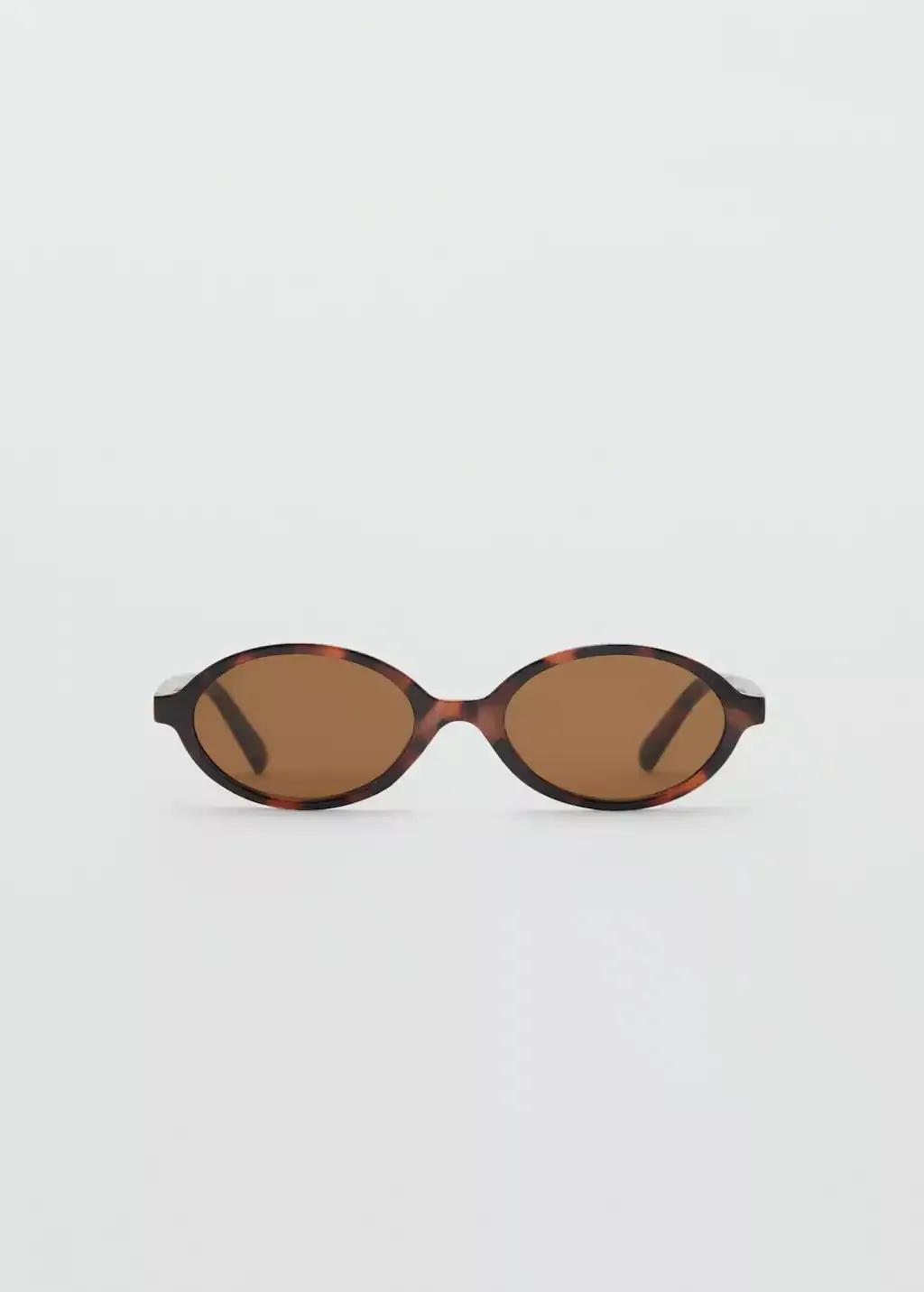 Brown Thin-Frame Sunglasses, Dark Brown, large image number 7