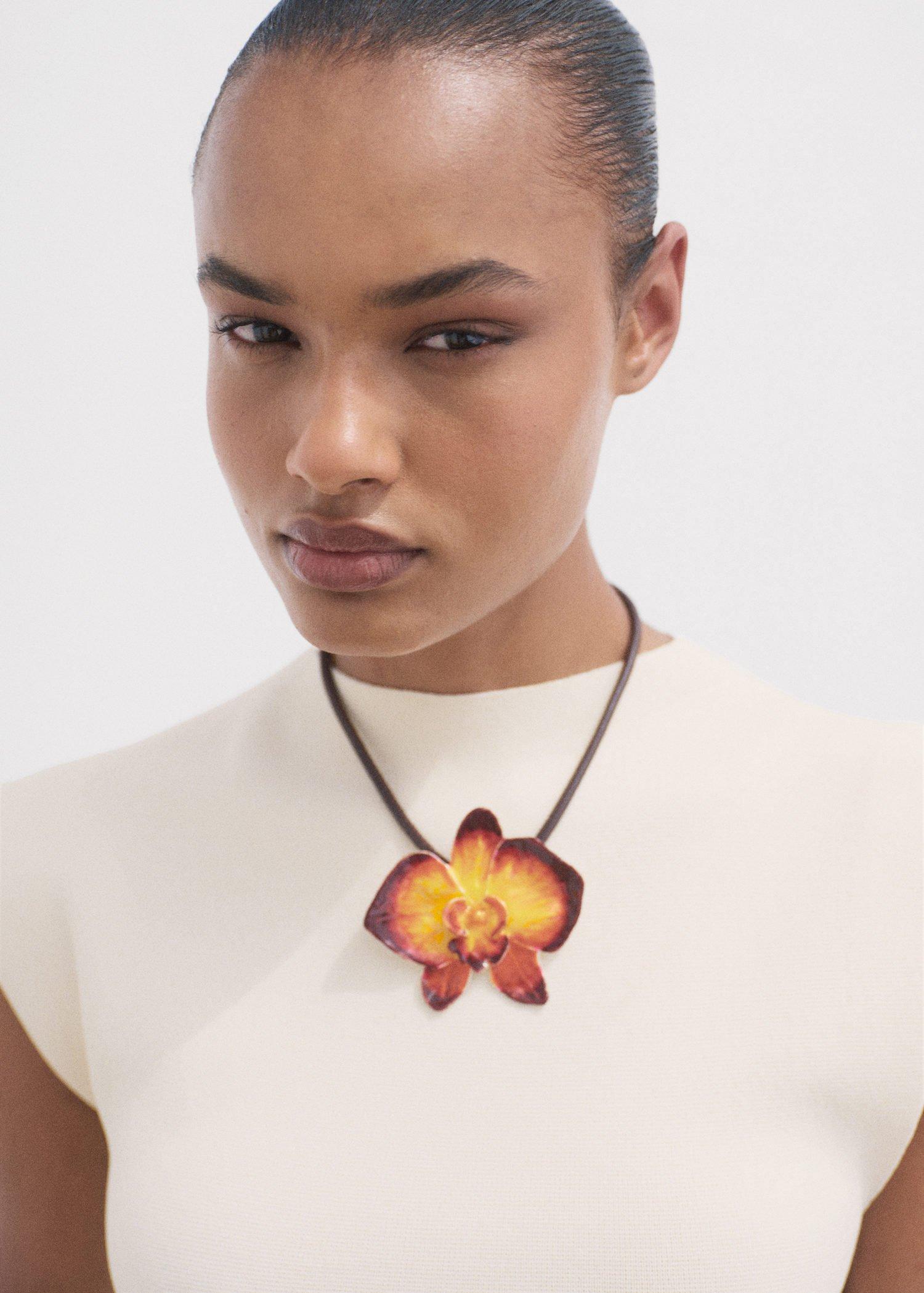 Beige Flared Knit Dress With Perkins Collar, Light Beige, large image number 4