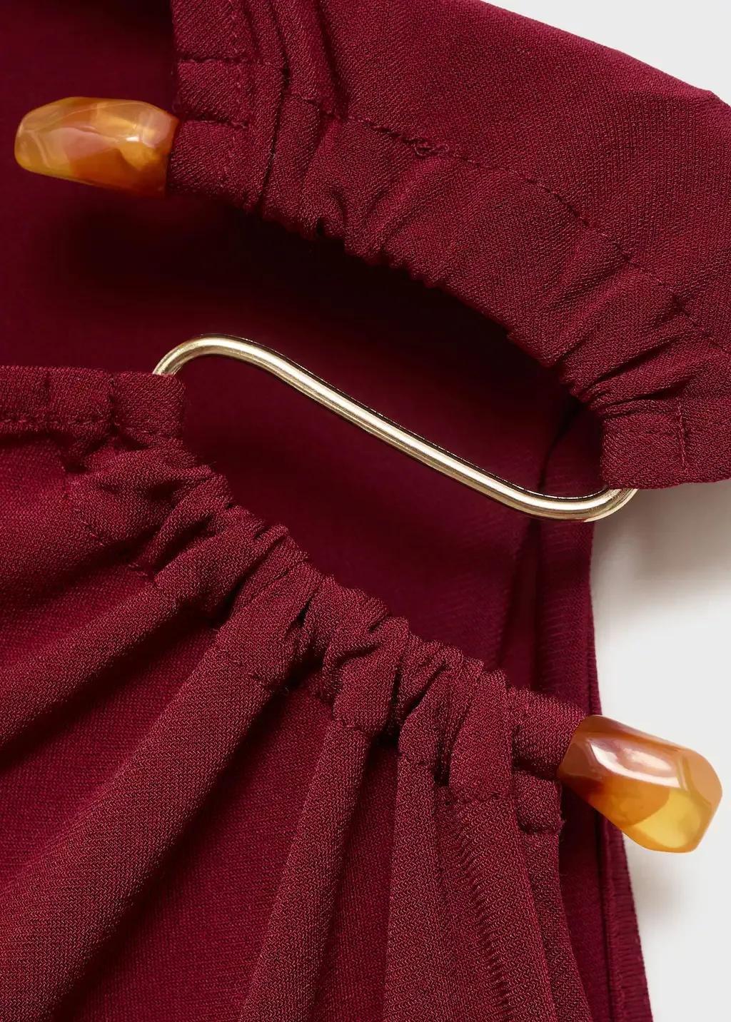 Red Midi-Dress With Jewel Detail, , large image number 9