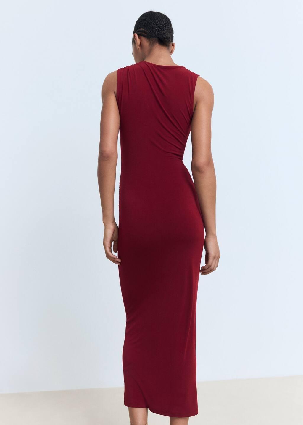 Red Midi-Dress With Jewel Detail, , large image number 11