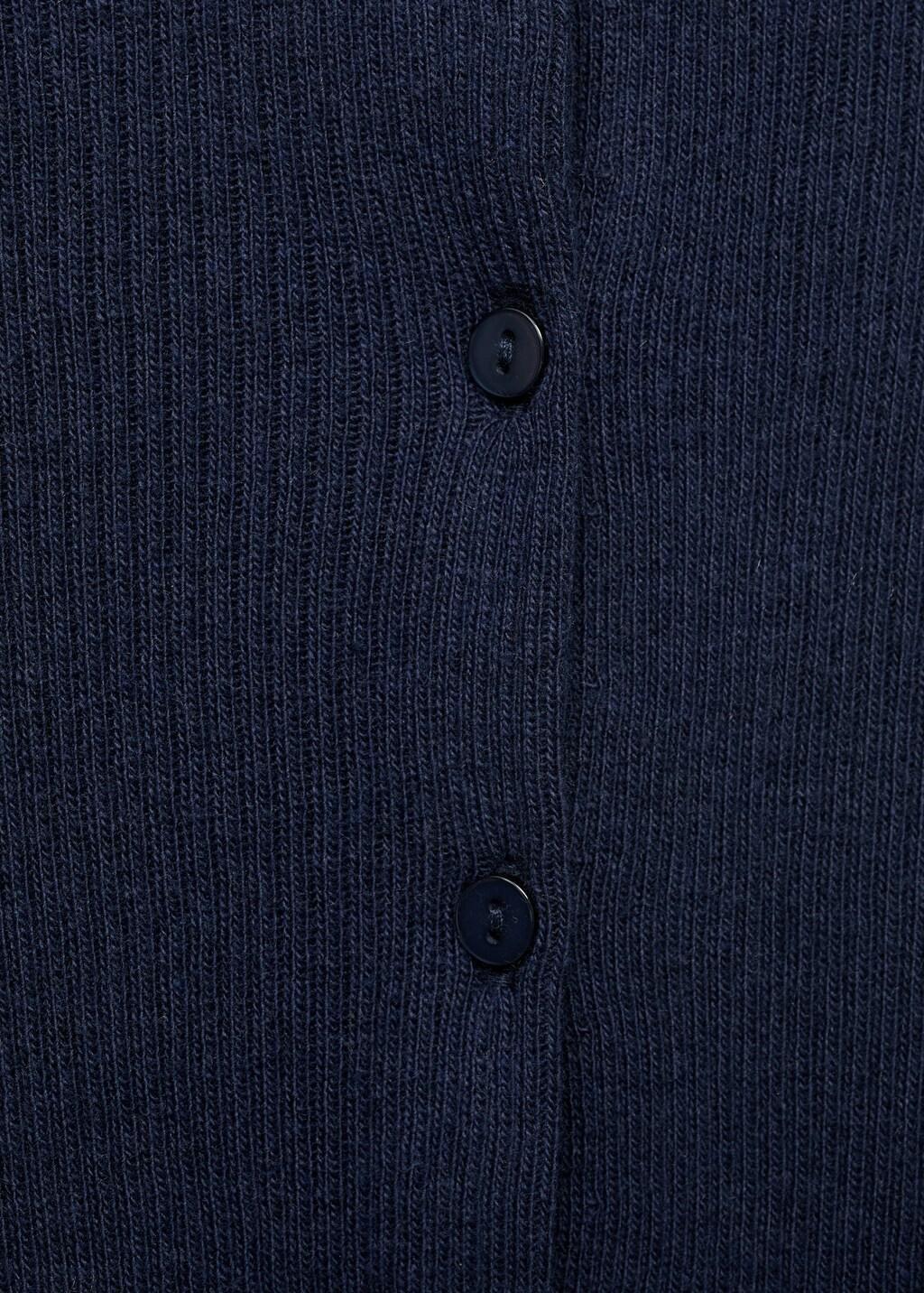 NAVY Ribbed knit cardigan, Kids Girl, Navy, large image number 3
