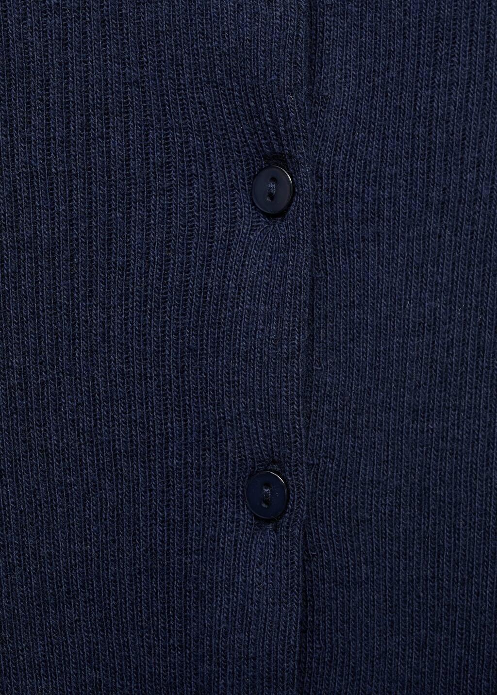 NAVY Ribbed knit cardigan, Kids Girl, Navy, large image number 5