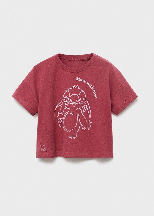 Red Lilo And Stitch T-Shirt, Kids Girls, , large image number 0