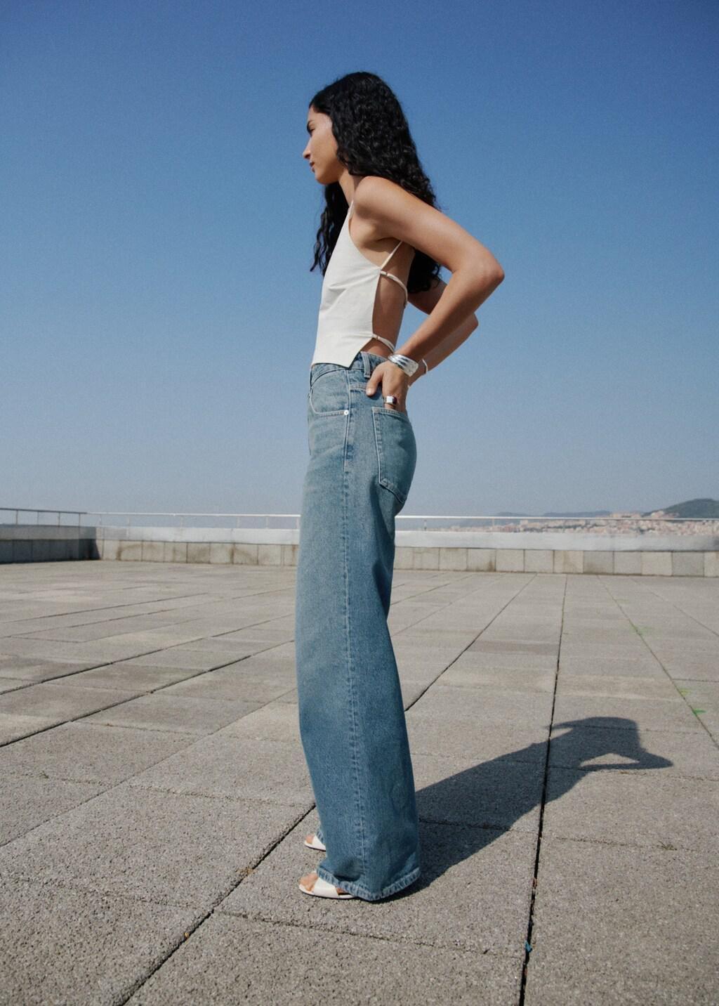 OPEN BLUE Mid-rise straight jeans, , large image number 4