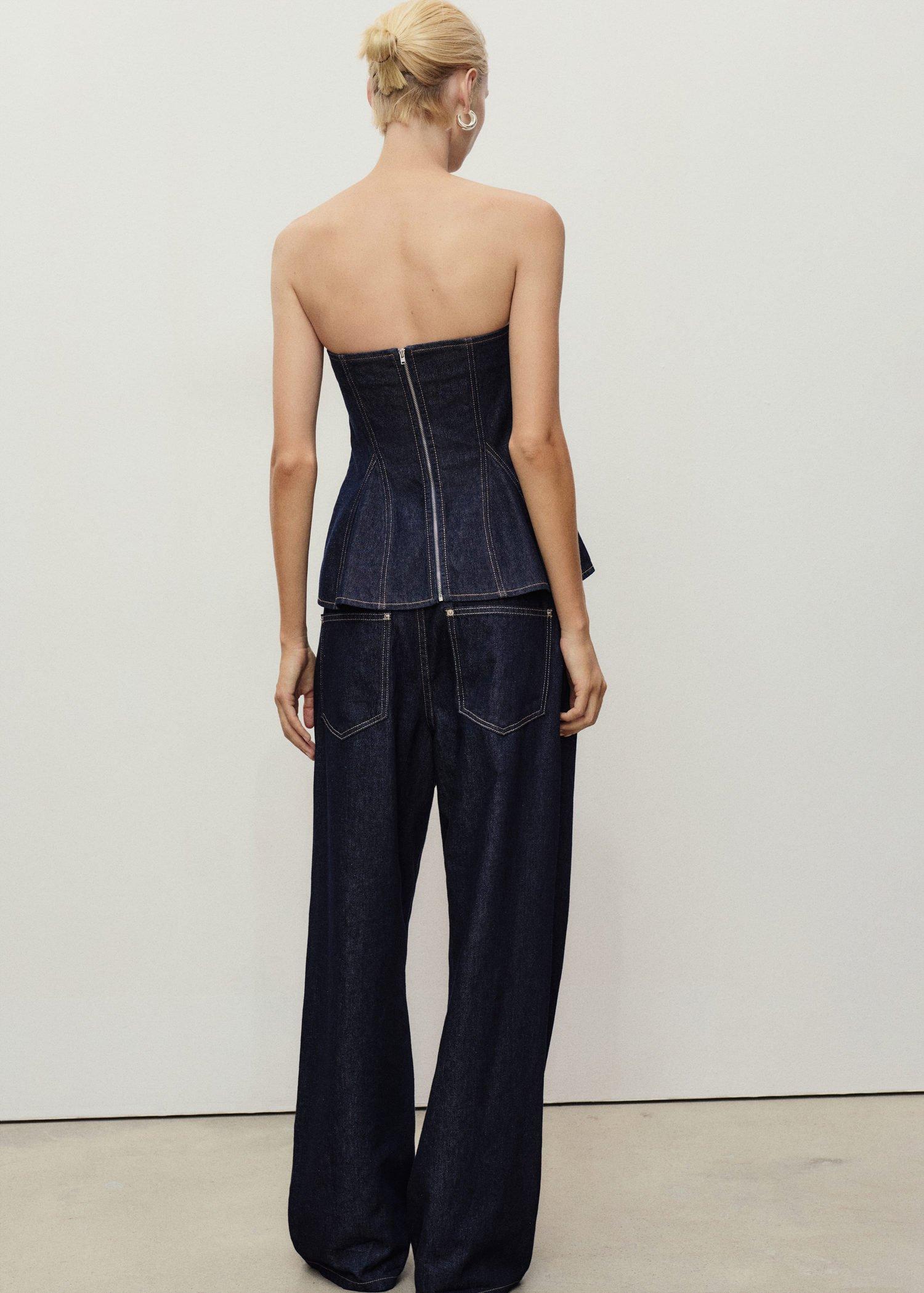 Blue Straight-Fit Belt Jeans, , large image number 2