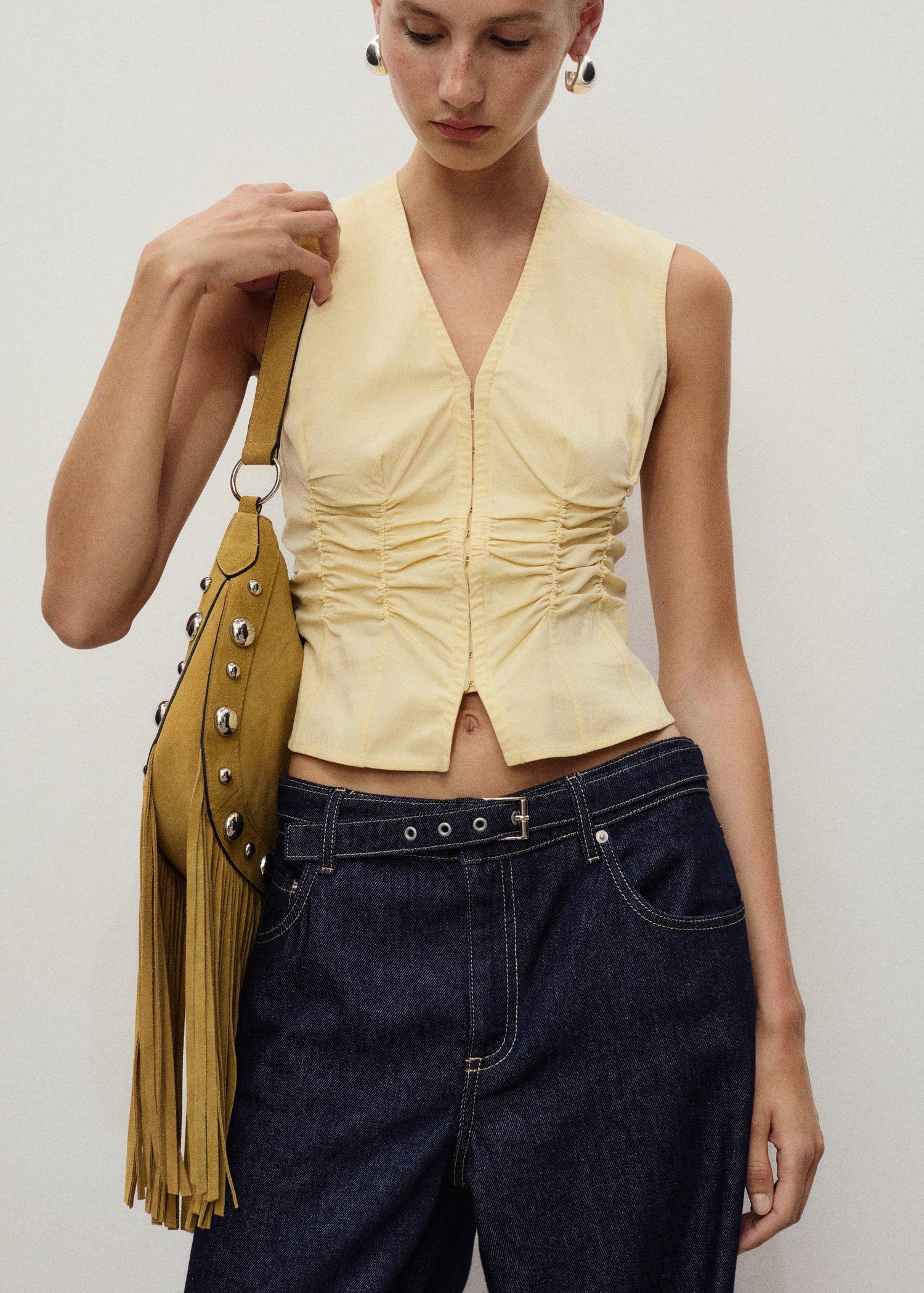 Blue Straight-Fit Belt Jeans, , large image number 4