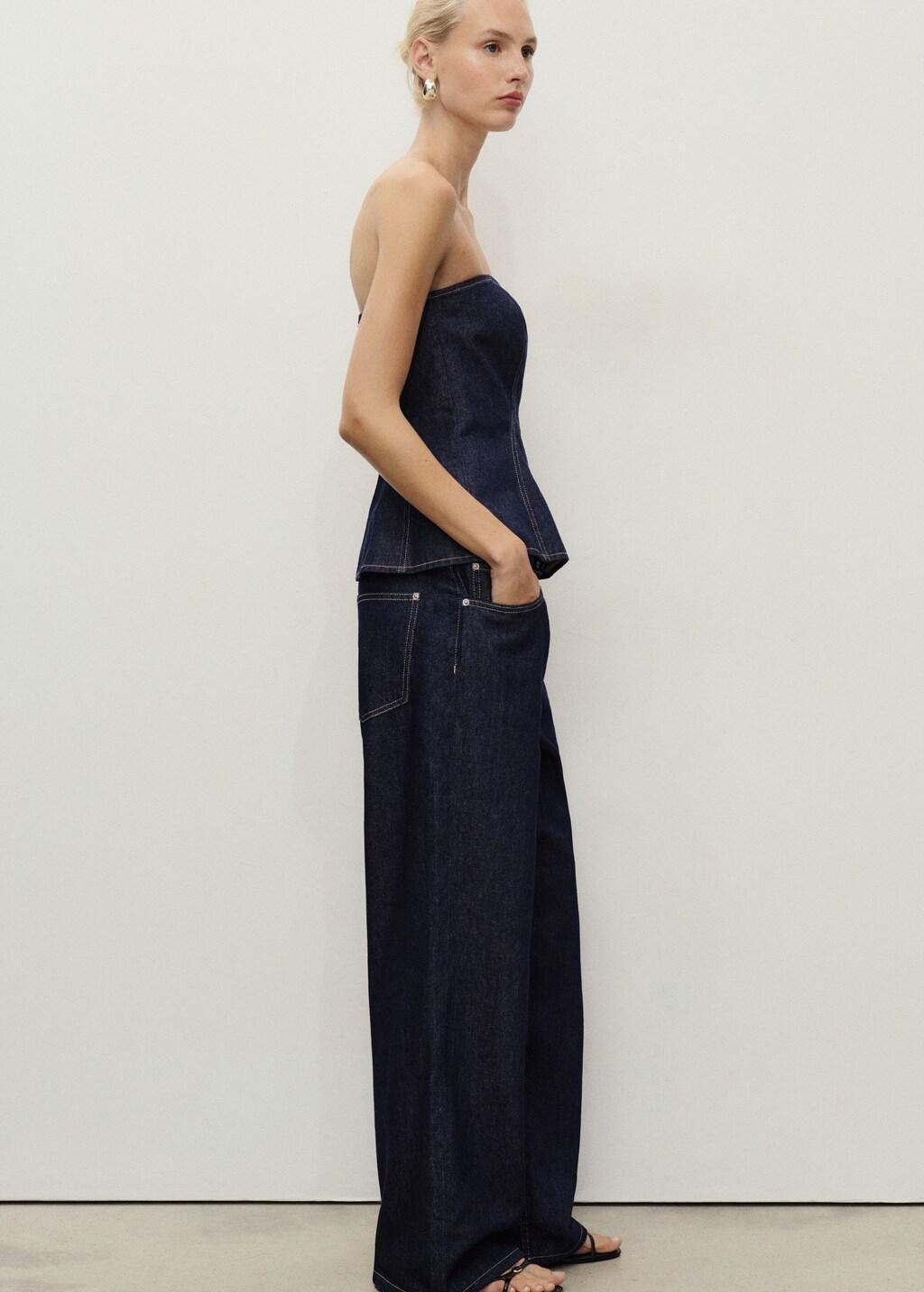 Blue Straight-Fit Belt Jeans, , large image number 9