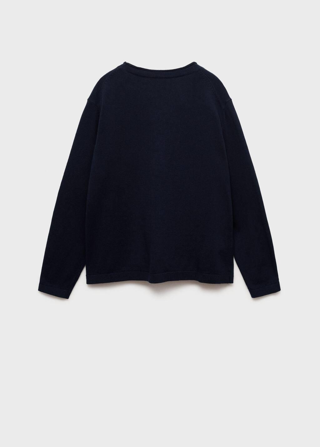 Navy Cotton-Blend Cardigan, Kids Boys, , large image number 1