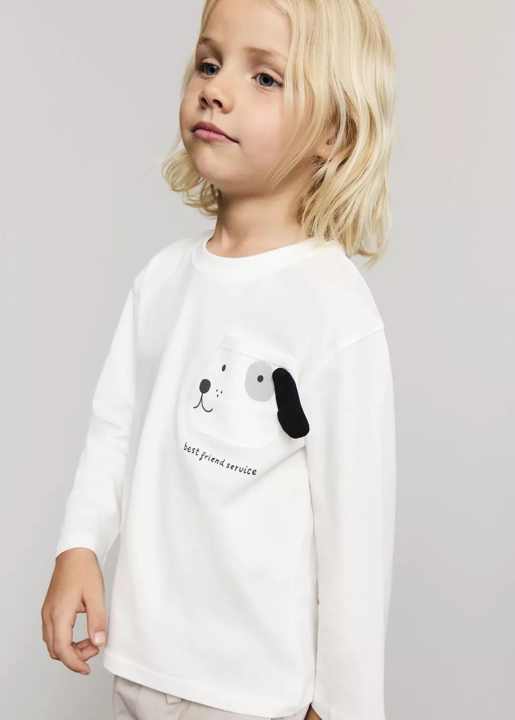 White Embroidered Animal T-Shirt, Baby Boy, , large image number 2
