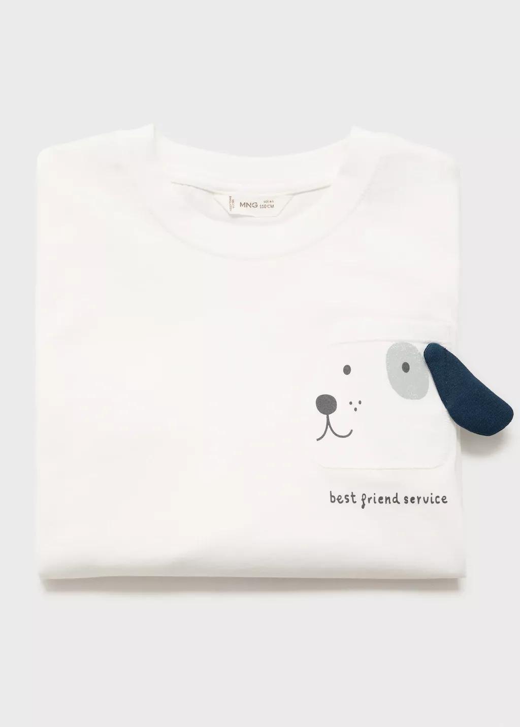 White Embroidered Animal T-Shirt, Baby Boy, , large image number 4