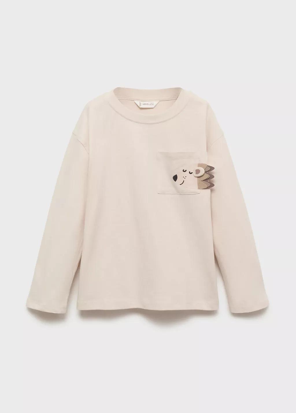 Brown Lt Pastel Embroidered Animal T-Shirt, Baby Boy, , large image number 6