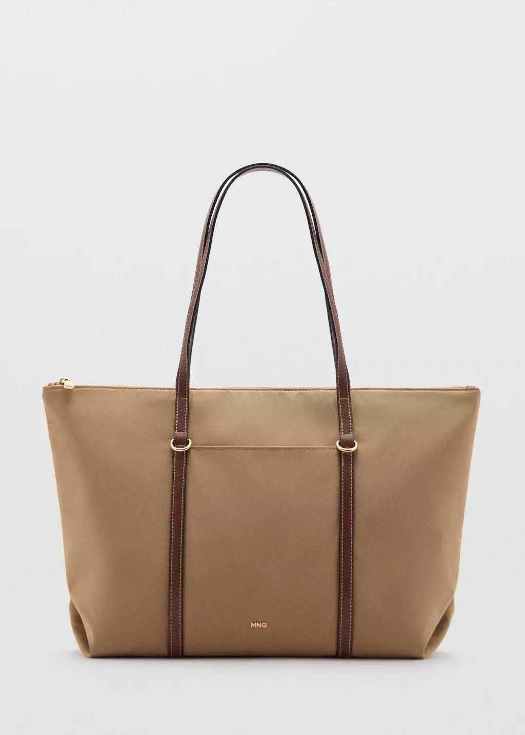 LIGHT BEIGE Shopper bag with double handle, 0201_08, large image number 5