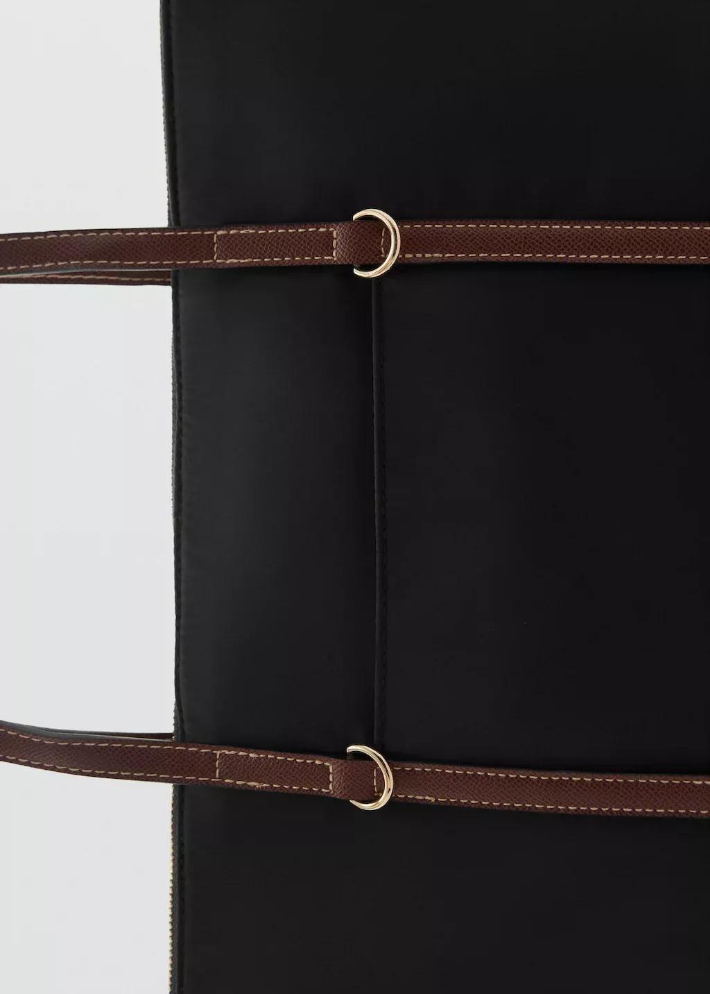 BLACK Shopper bag with double handle, 0201_99, large image number 4