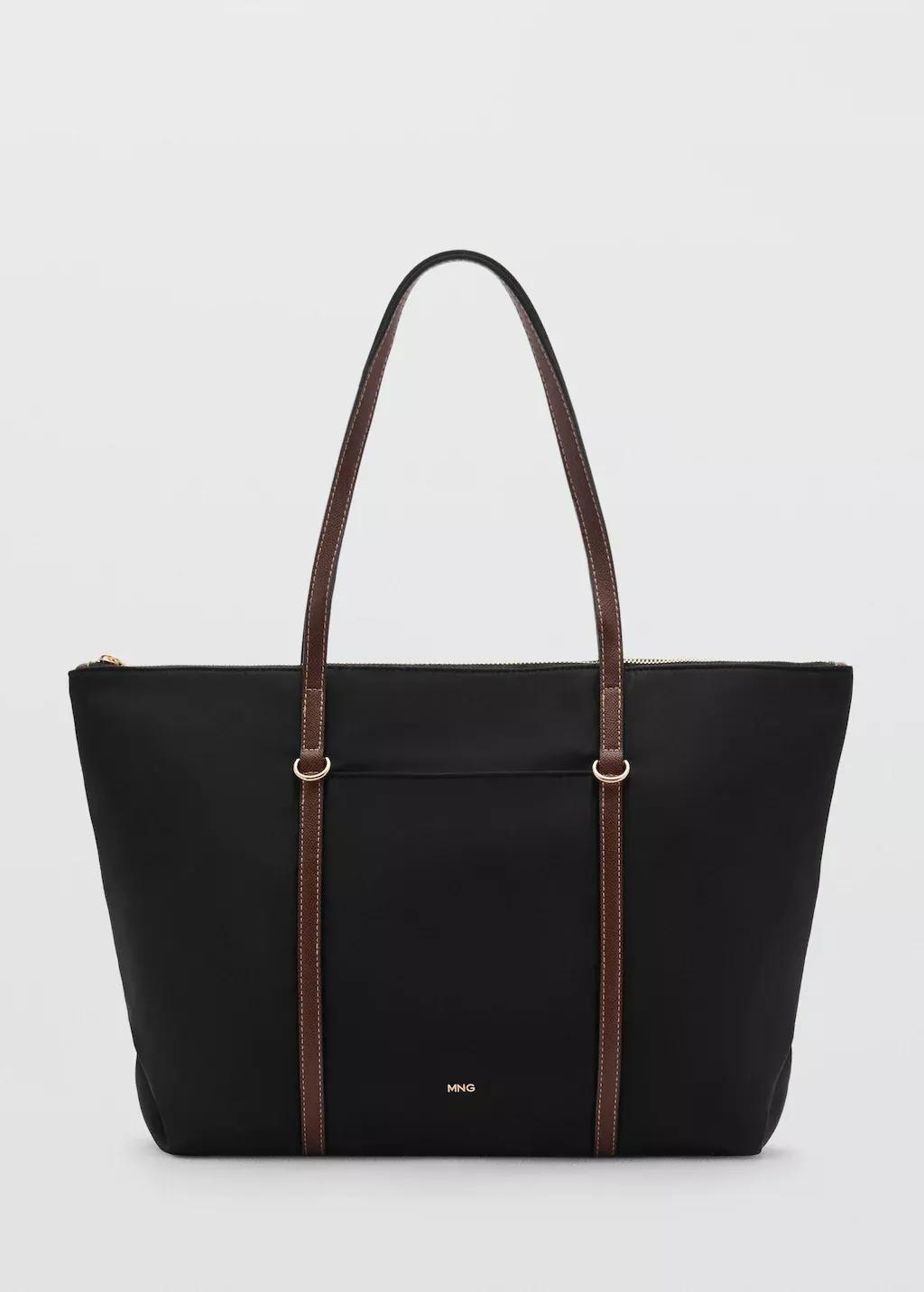 BLACK Shopper bag with double handle, 0201_99, large image number 5